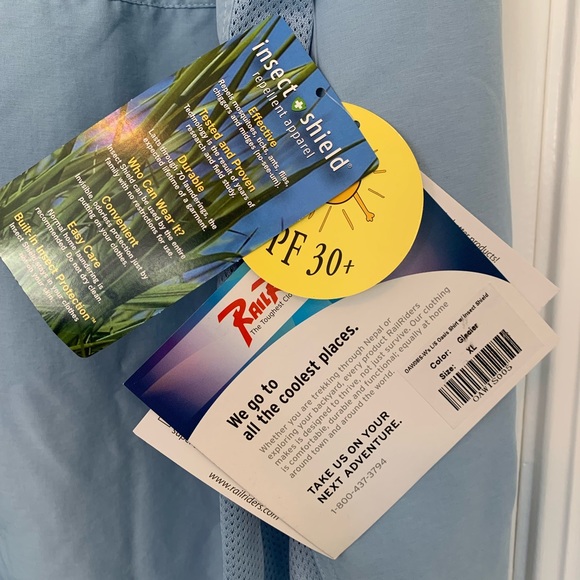 NWT!! RAIL RIDERS Oasis Shirt with Insect Shield!  SZ XL - Picture 5 of 6